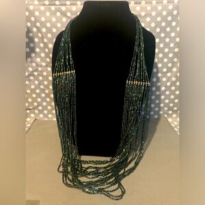 Multi strand beaded necklace